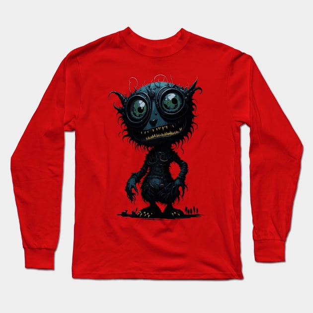 not-so-cute space monster Long Sleeve T-Shirt by Dizzle